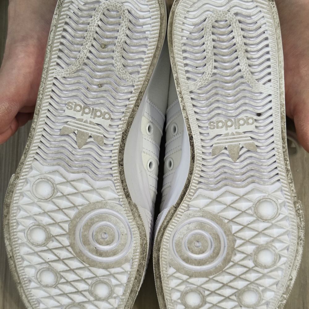 Adidas Nizza Women's White Canvas Platform Sneakers - Picture 7 of 8
